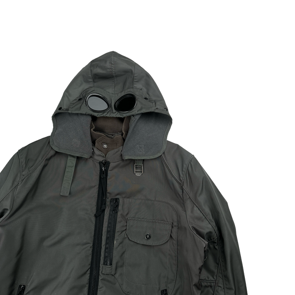 CP Company 2011 Grey Multi Pocket Leinster 200 Wool Lined Goggle Jacket - XL