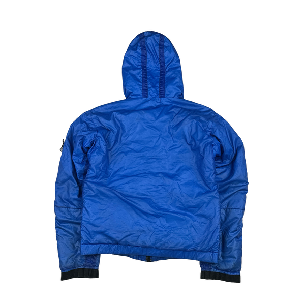 Stone Island 2007 Blue Down Mesh Badge Puffer Jacket - Medium