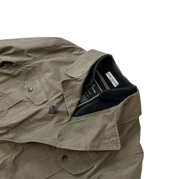 Stone Island 2007 Beige Cotton Ventile Dual Layer Field Jacket - Medium