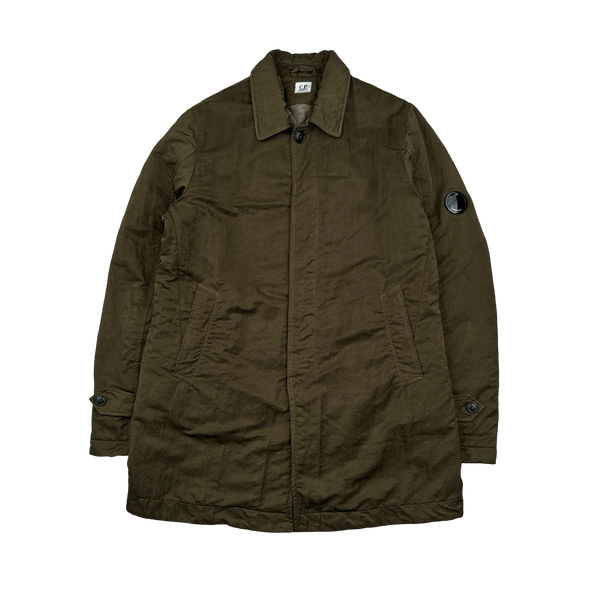CP Company Khaki Nylon B Shimmer Lens Viewer Collared Jacket - Large