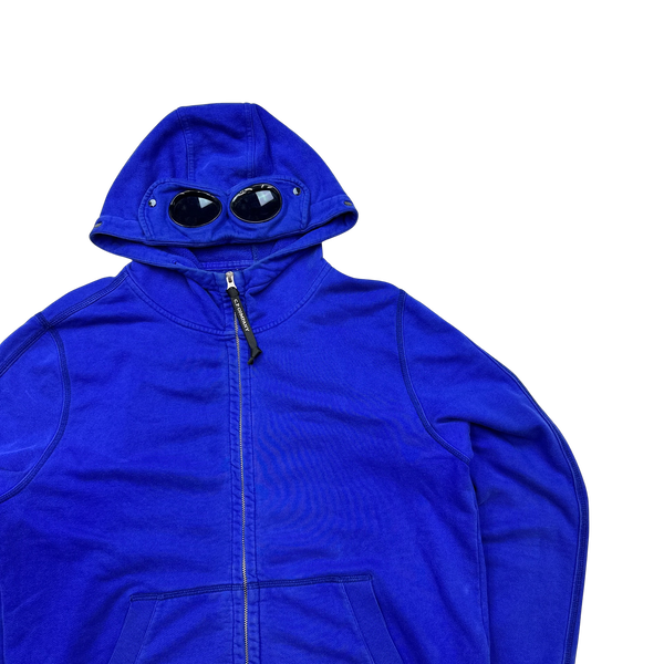CP Company Blue Cotton Goggle Hoodie - XL