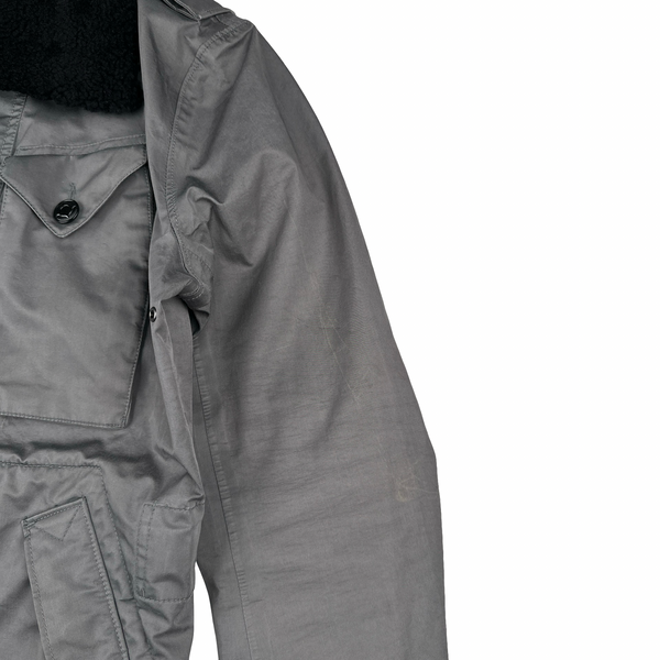Ma Strum Grey Multi Pocket Long Lightweight Jacket - Small