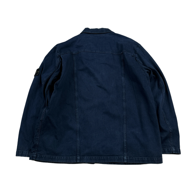 Stone Island Vintage 1994 Blue Denim Collared Jacket - XL