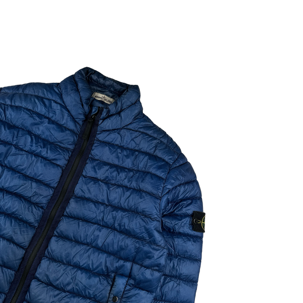 Stone Island Blue Garment Dyed Down Puffer Jacket - XL