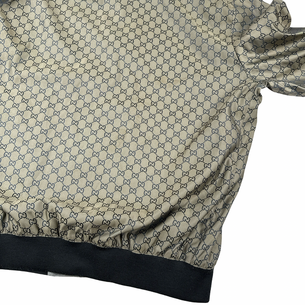 Gucci Monogram Zipped Silk Jersey Lined Jacket - XXL