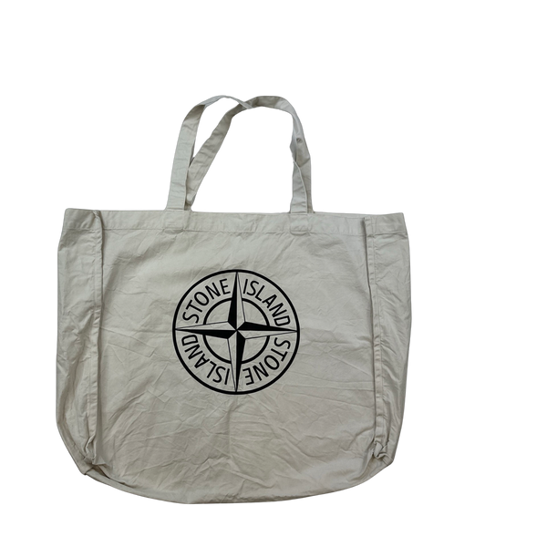 Stone Island 2015 Cream Canvas Tote Bag