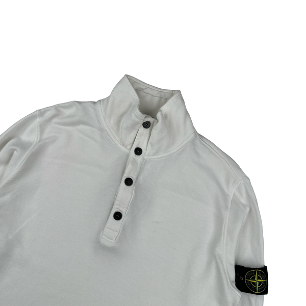 Stone Island 2012 White Quarter High Neck Jumper - Large