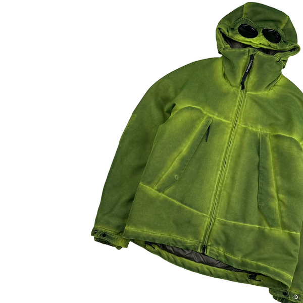 CP Company Green Eclipse Zipped Softshell Goggle Jacket - Medium