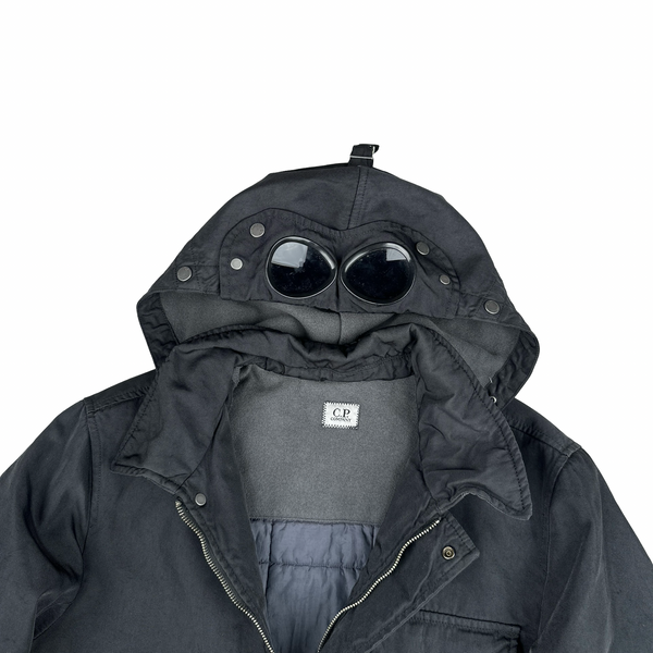CP Company Goggle Black Quilted Lined Multi Pocket Jacket - Small