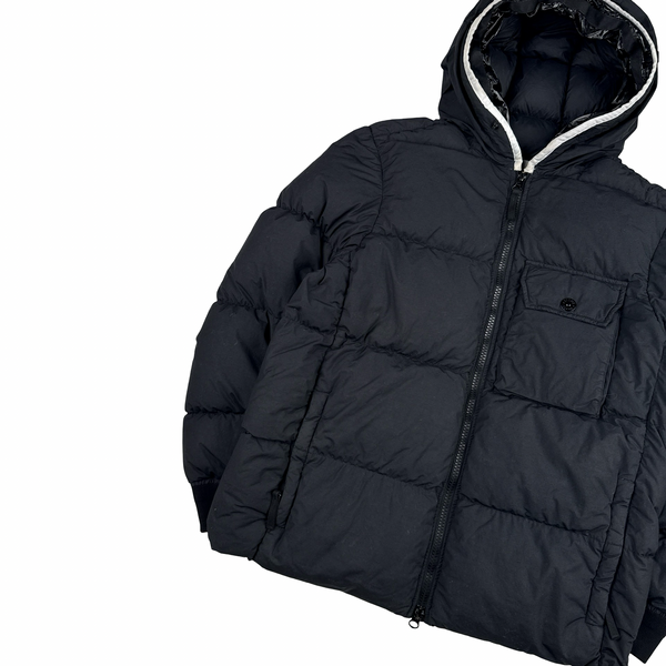 Stone Island Black Naslan Light Watro Down TC Puffer - Medium