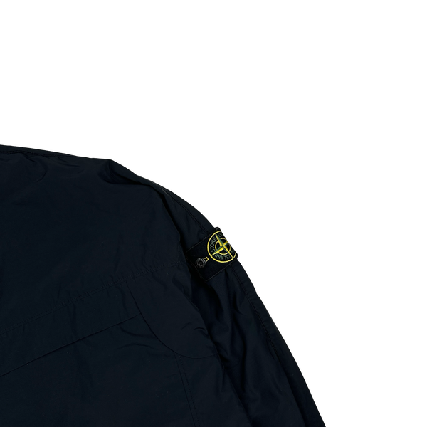 Stone Island 2020 Micro Reps Black Rain Jacket - Large