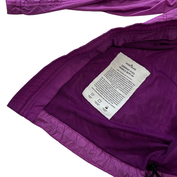 Stone Island 2023 Purple Garment Dyed Crinkle Reps Jacket - Large