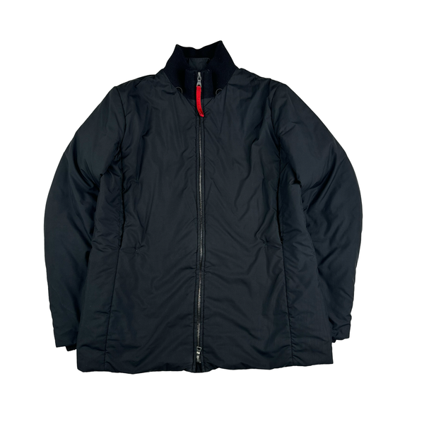 Prada Black Nylon Red Tab Padded Jacket - Medium