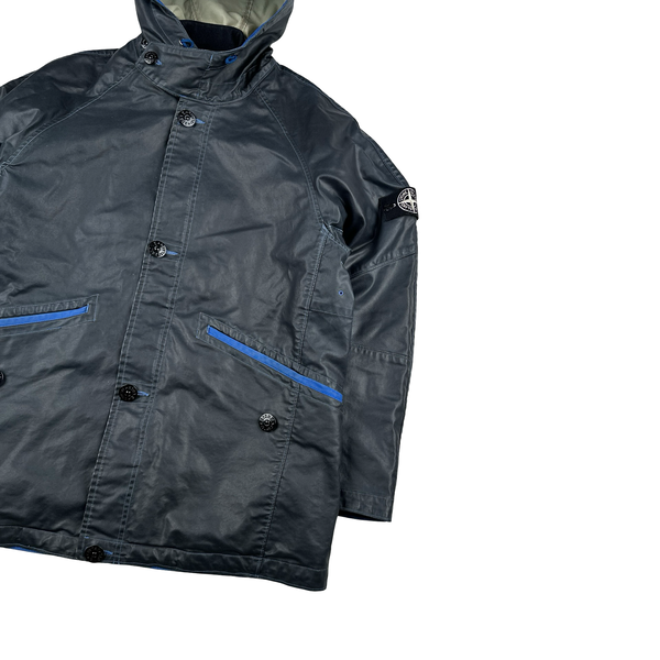 Stone Island Blue 2009 Dutch Rope Waxed Ice Jacket - XL