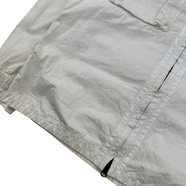 Stone Island 2018 White Cotton Zipped Overshirt - Large