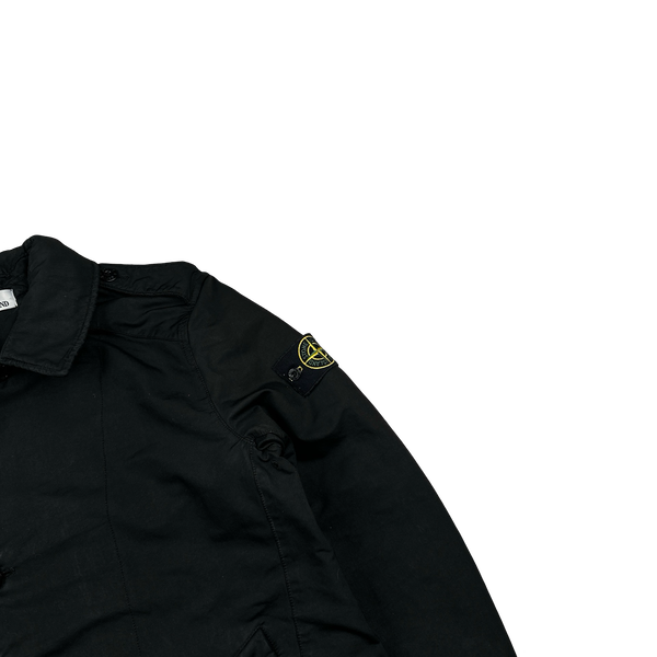 Stone Island 2016 Black David TC Quilted Trench Coat - Medium