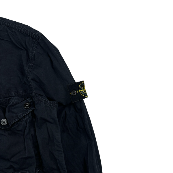 Stone Island 2021 Navy Cotton Overshirt - Medium