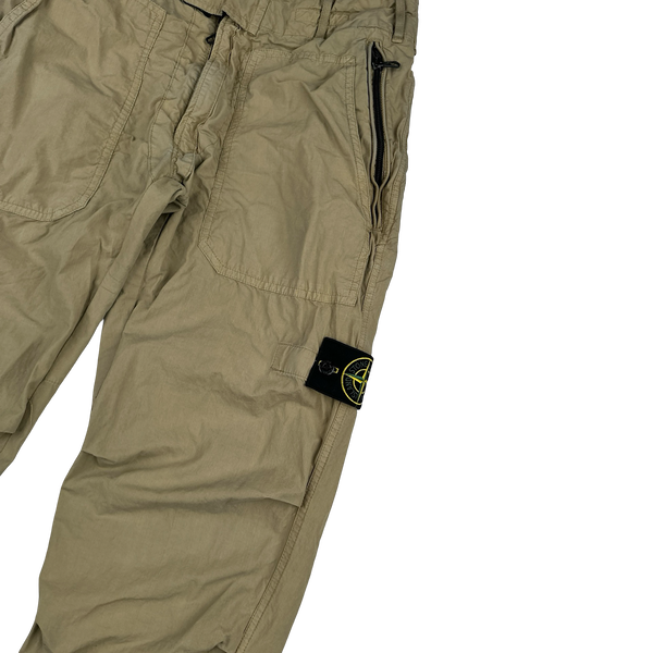 Stone Island Beige 2010 Loose Cotton Cargo Trousers - Medium