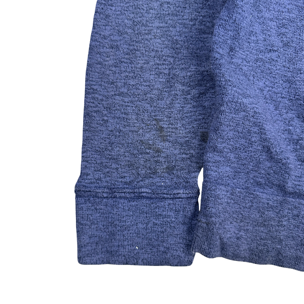 Stone Island 2014 Blue Zipped Knit Mussola Hood Jumper - XL