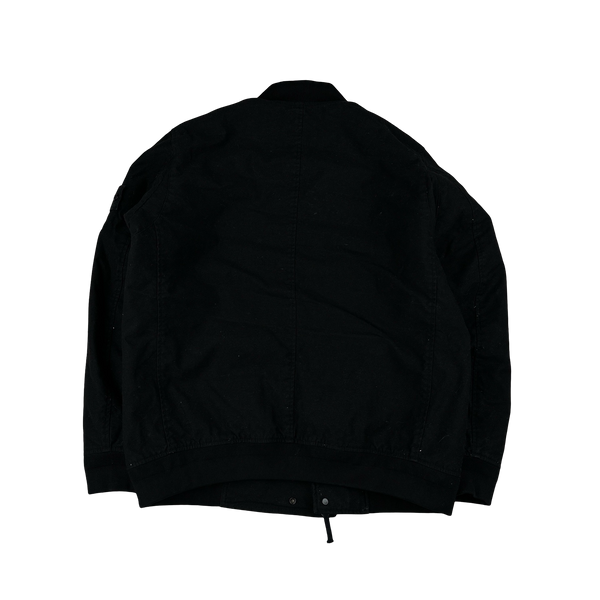 Stone Island 2019 Black Diagonal Wool Down Ghost Piece Jacket - XL