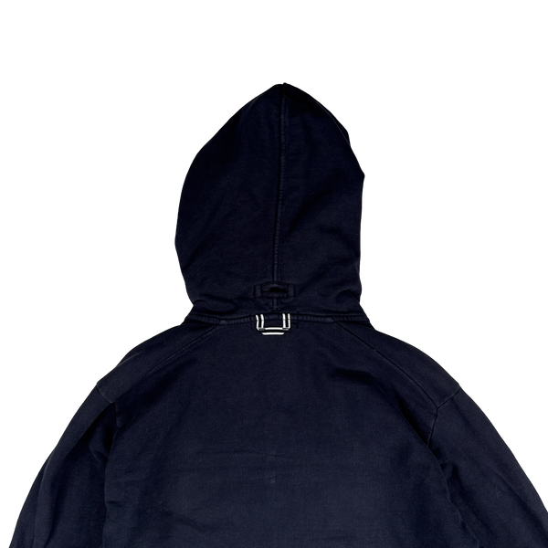 Stone Island 2014 Navy Zipped Patch Hoodie - XL