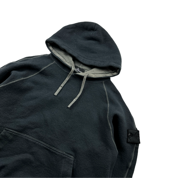 Stone Island Charcoal Black 2021 Shadow Project Hoodie - Small