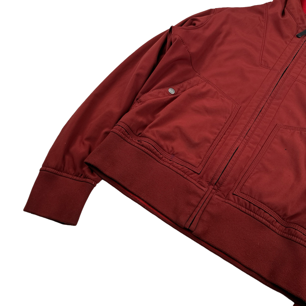Stone Island 2012 Red Fleece Lined Soft Shell R Jacket - Medium
