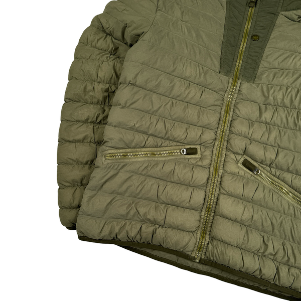 Stone Island 2019 Green Down Filled Loom Woven Puffer Jacket - Medium