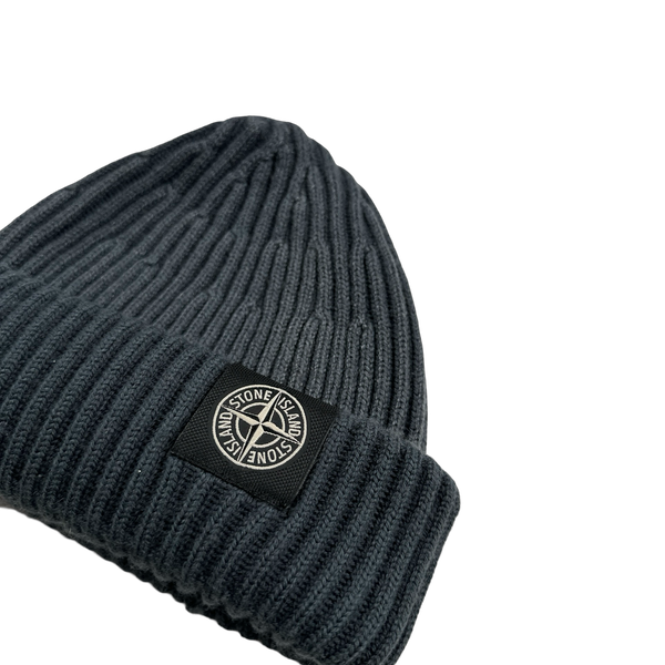 Stone Island 2012 Grey Wool Two Tone Ribbed Beanie