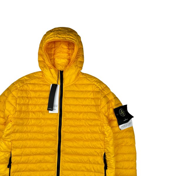 Stone Island 2022 Yellow Loom Woven R Nylon Down TC Puffer - XL, XXL