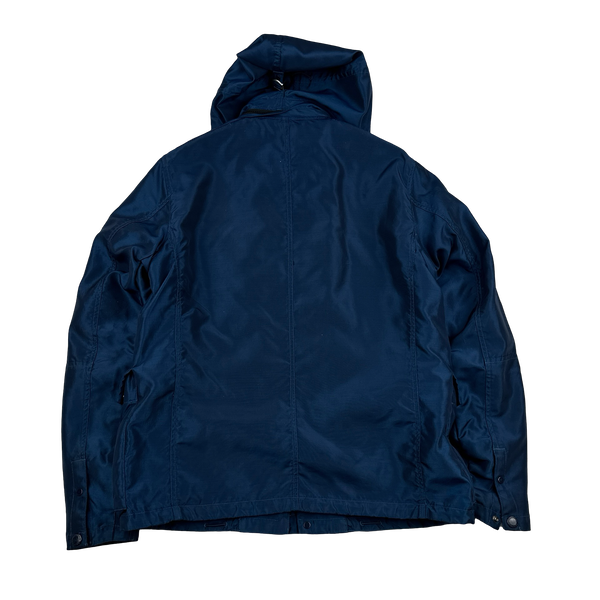 CP Company Blue Nysack Shimmer Multipocket Goggle Jacket - XXL