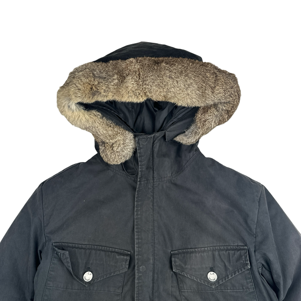 CP Company Vintage 2004 Fur Hooded Lined Parka Jacket - Large
