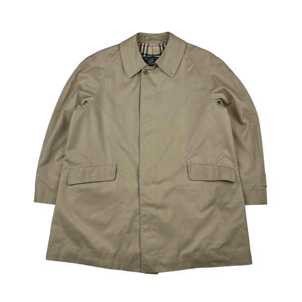 Burberry Nova Check Lined Tan Trench Coat - XXL