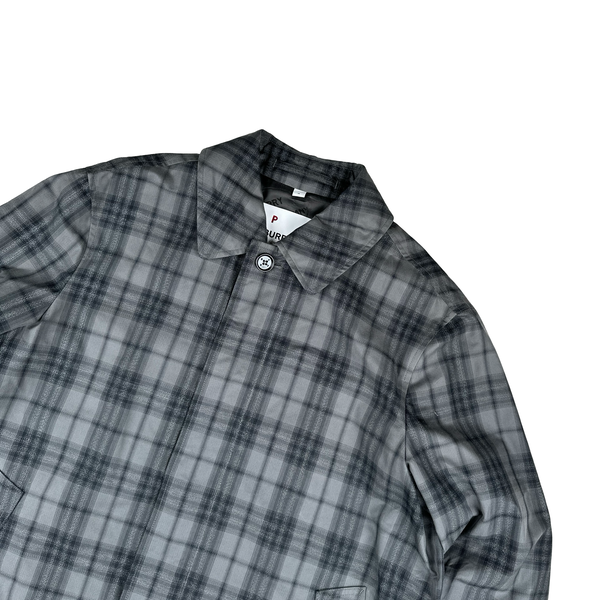 Burberry x Pop Trading Grey Check Reflective Two Piece Cargo Jacket Set - Large