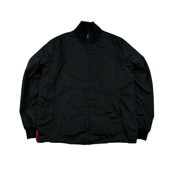 Prada Black Nylon Down Padded Bomber Jacket - 3XL
