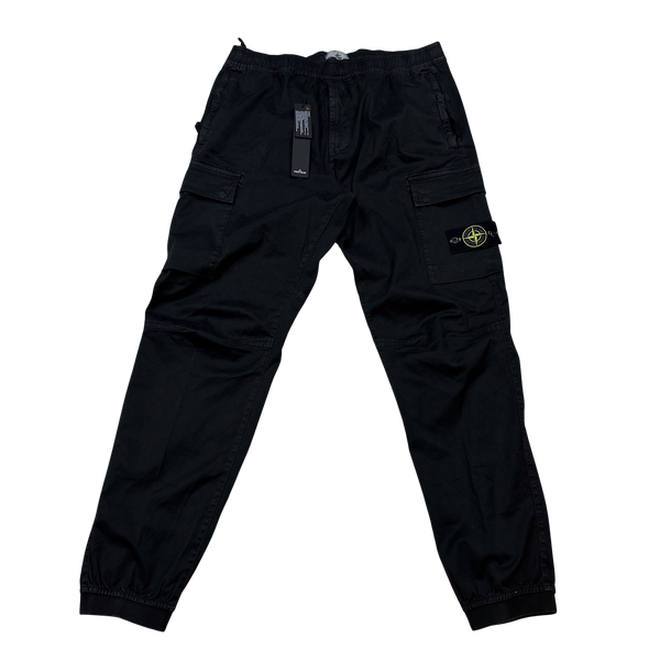 Stone Island 2022 Black RE T Cargo Trousers - 36"