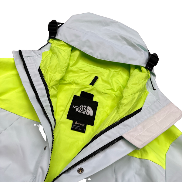 North Face Teal And Yellow GoreTex Mountain Jacket - Large