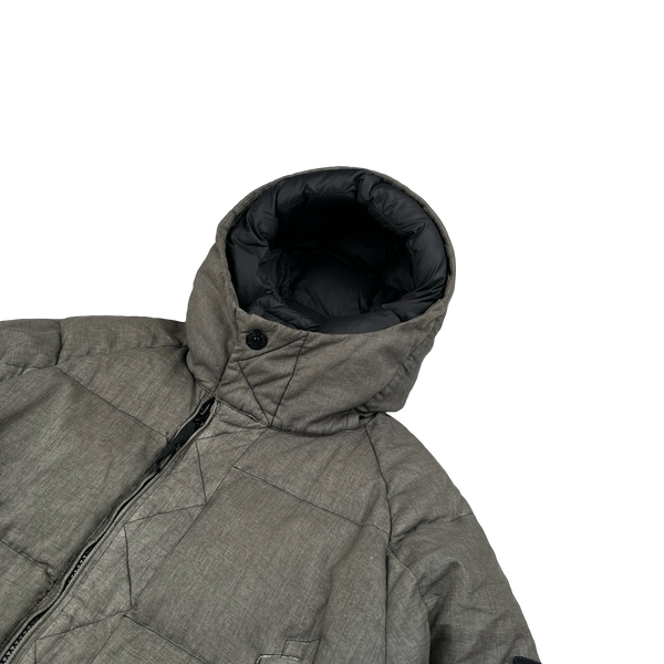 Stone Island 2019 Brown Lino Resinato Down -TC Puffer Jacket - Small
