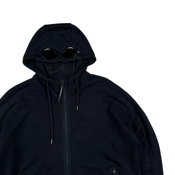 CP Company Navy Cotton Goggle Hoodie - XXL