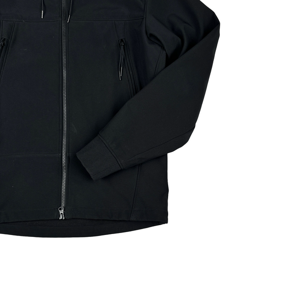 CP Company Black Soft Shell R Goggle Jacket - Small