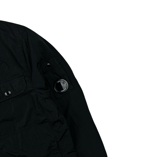 CP Company Black Lens Viewer Chrome Buttoned Overshirt - Medium