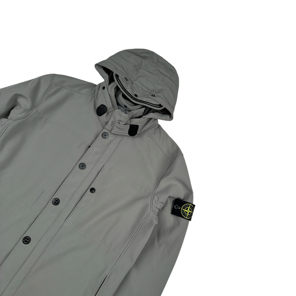 Stone Island 2012 Grey Fleece Lined Soft Shell Jacket - Large