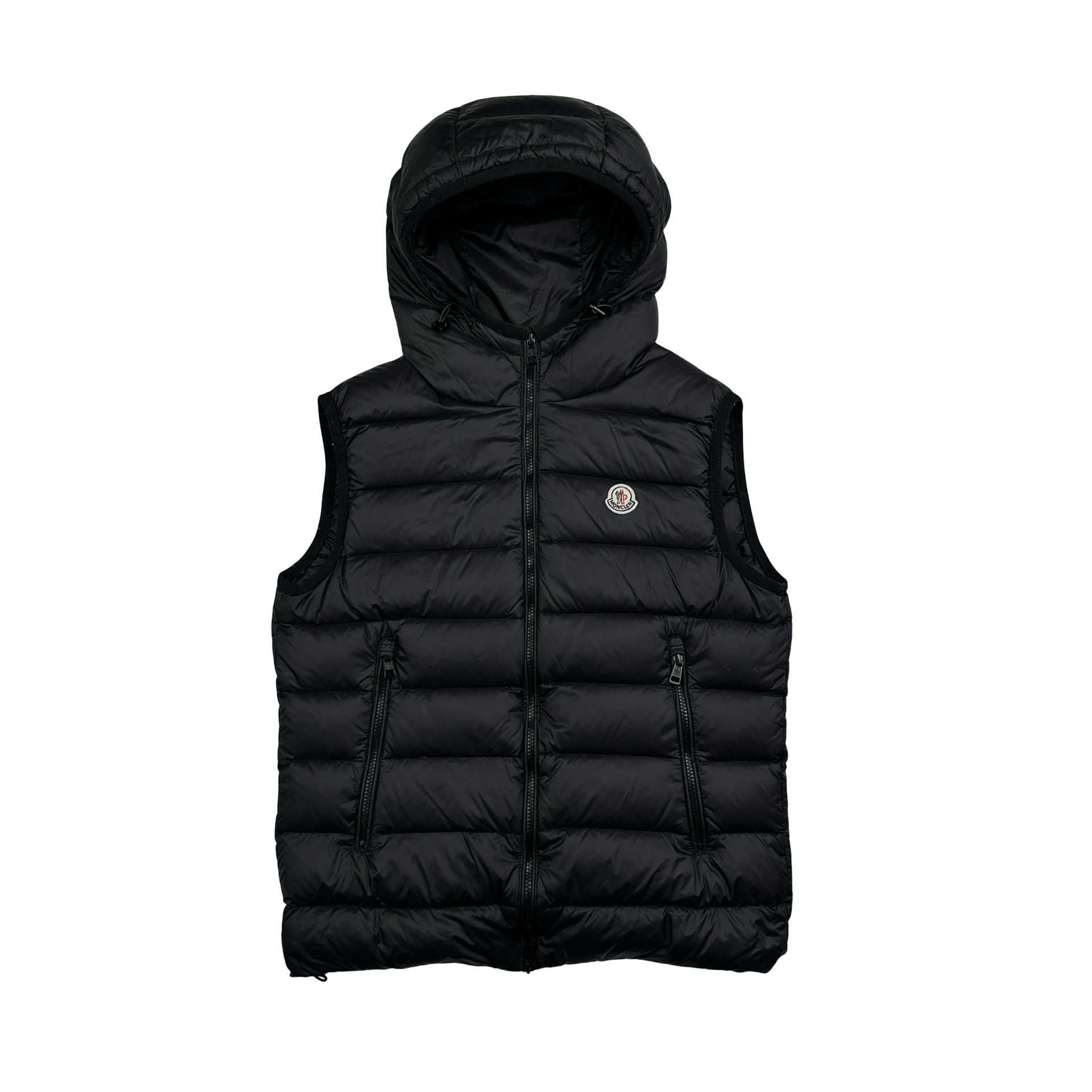 Moncler Doudoune Legere Black Hooded Gilet Jacket - Medium – Mat