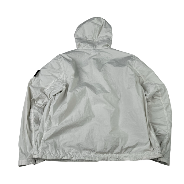 Stone Island 2025 Garment Dyed White Crinkle Reps Jacket - Large