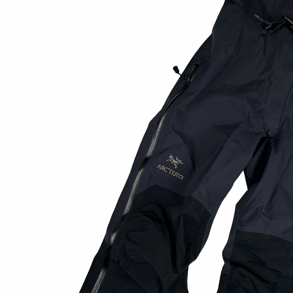 Arcteryx Black Goretex Full Leg Zip Ski Overalls - Medium