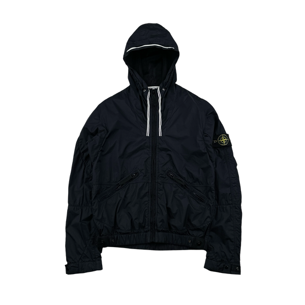 Stone Island 2011 Navy Membrana TC Hooded Rain Jacket - Small