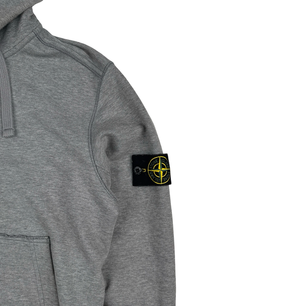 Stone Island 2019 Grey Zipped Cotton Hoodie - Small