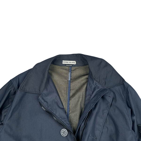 Stone Island 1995 Navy Nylam Vintage Long Jacket - Large