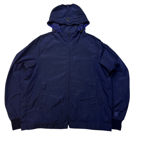 CP Company Blue Nylon Metal Hooded Jacket - XL