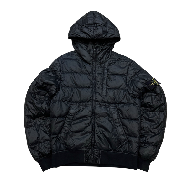 Stone Island Navy Garment Dyed Puffer Jacket - Small